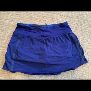 Lululemon Pace Rival Skirt II Hero Blue in size 4